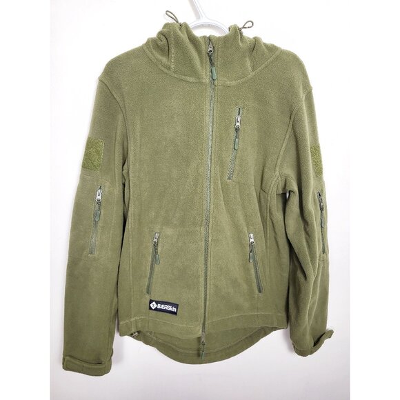 Baerskin green polar fleece tactical hoodie. Unisex size small - Picture 1 of 6